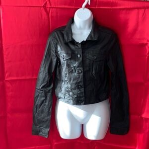 Jacket black satin